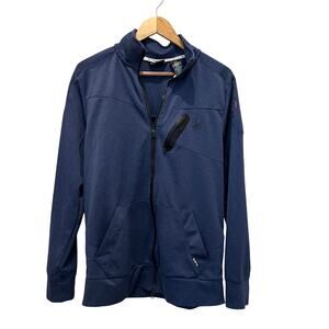 SPYDER ACTIVE Men's Jacket Blue/Black Sz M Full Zip Logo Lightweight Athleisure